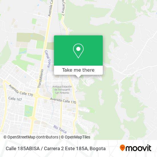 Calle 185ABISA / Carrera 2 Este 185A map