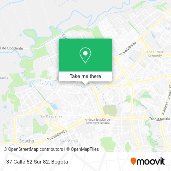 37 Calle 62 Sur 82 map
