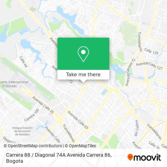 Carrera 88 / Diagonal 74A Avenida Carrera 86 map