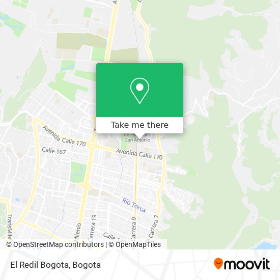 El Redil Bogota map