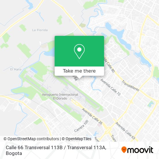 Mapa de Calle 66 Transversal 113B / Transversal 113A