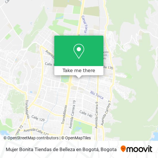 Mujer Bonita Tiendas de Belleza en Bogotá map