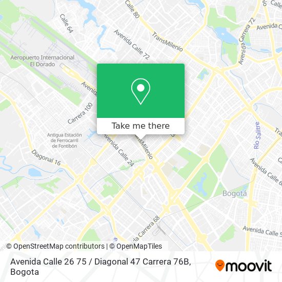 Mapa de Avenida Calle 26 75 / Diagonal 47 Carrera 76B