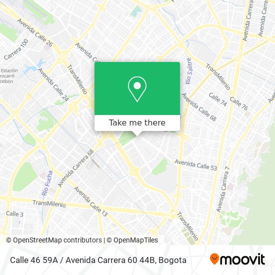 Mapa de Calle 46 59A / Avenida Carrera 60 44B