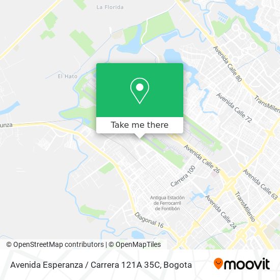 Avenida Esperanza / Carrera 121A 35C map