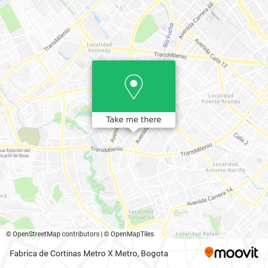 Mapa de Fabrica de Cortinas Metro X Metro