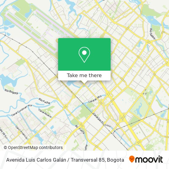 Avenida Luis Carlos Galán / Transversal 85 map
