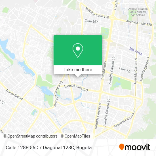 Calle 128B 56D / Diagonal 128C map