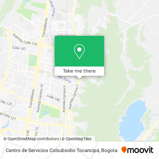 Centro de Servicios Colsubsidio Tocancipá map