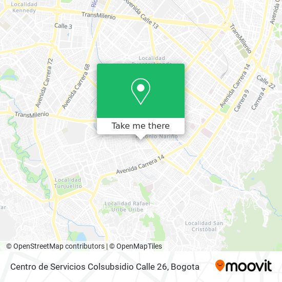 Centro de Servicios Colsubsidio Calle 26 map