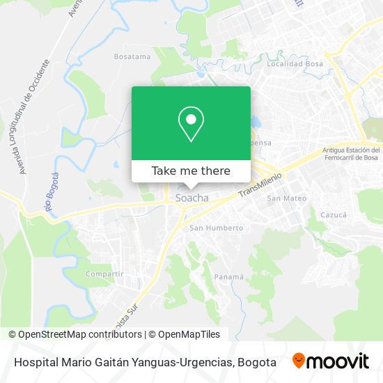 Hospital Mario Gaitán Yanguas-Urgencias map