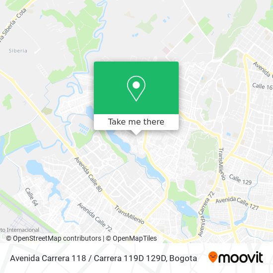Avenida Carrera 118 / Carrera 119D 129D map