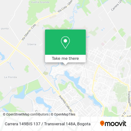 Mapa de Carrera 149BIS 137 / Transversal 148A