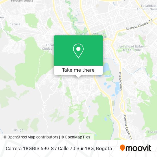 Carrera 18GBIS 69G S / Calle 70 Sur 18G map