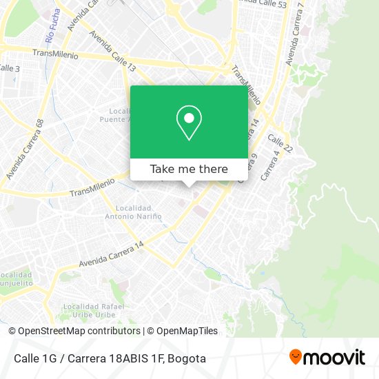 Mapa de Calle 1G / Carrera 18ABIS 1F