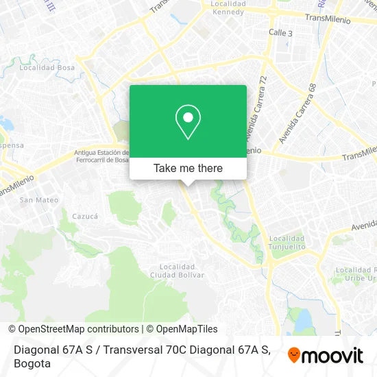 Diagonal 67A S / Transversal 70C Diagonal 67A S map