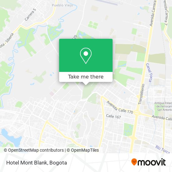 Hotel Mont Blank map