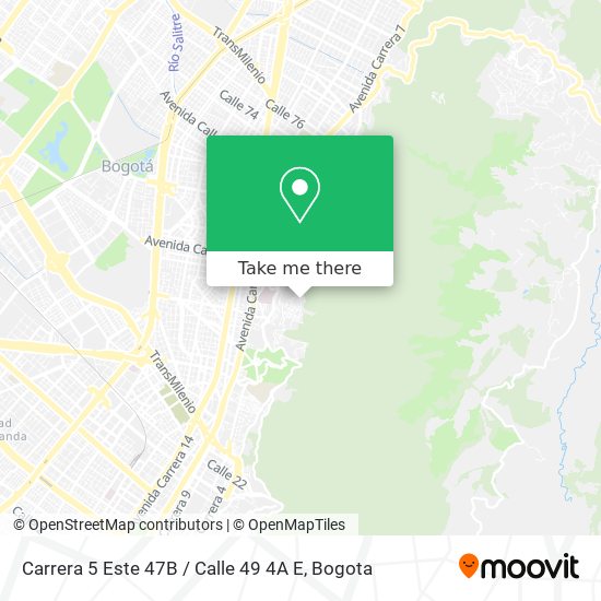 Mapa de Carrera 5 Este 47B / Calle 49 4A E