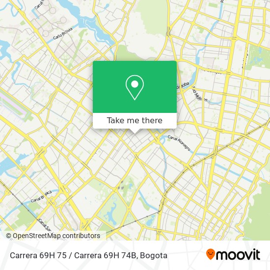 Mapa de Carrera 69H 75 / Carrera 69H 74B