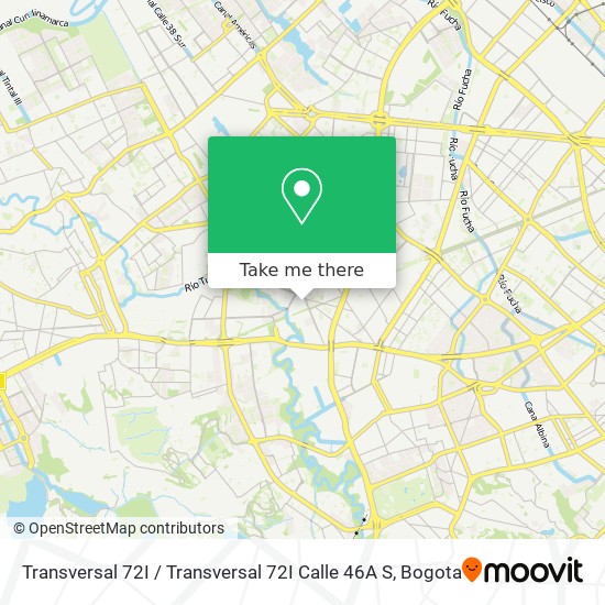 Mapa de Transversal 72I / Transversal 72I Calle 46A S