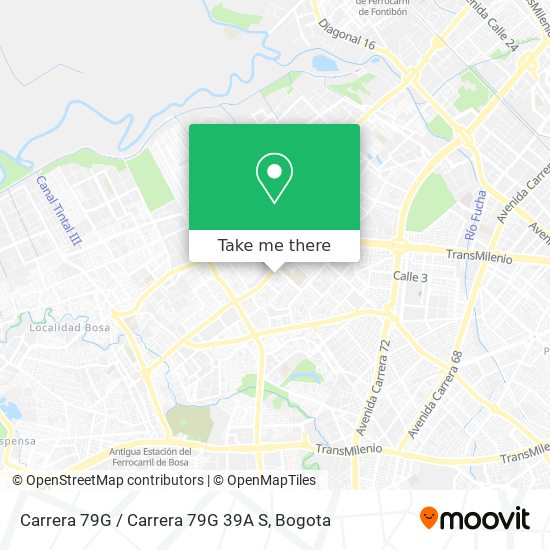 Mapa de Carrera 79G / Carrera 79G 39A S