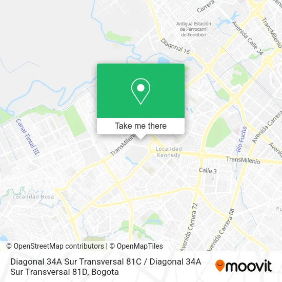 Diagonal 34A Sur Transversal 81C / Diagonal 34A Sur Transversal 81D map