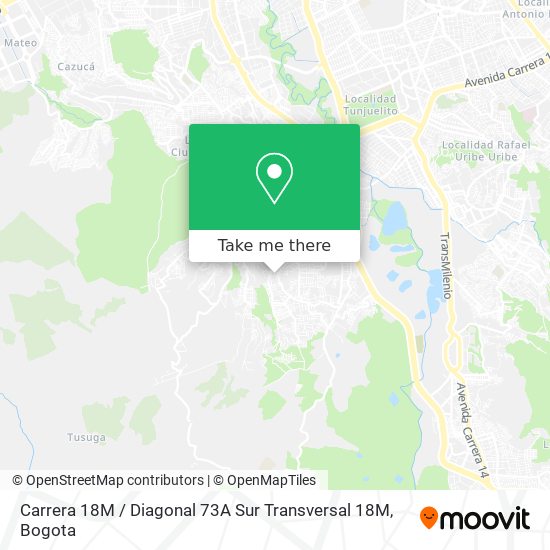 Carrera 18M / Diagonal 73A Sur Transversal 18M map