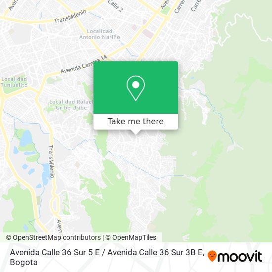 Avenida Calle 36 Sur 5 E / Avenida Calle 36 Sur 3B E map