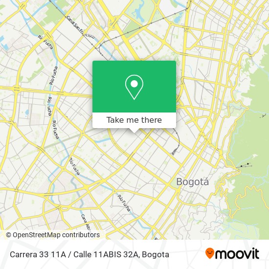 Mapa de Carrera 33 11A / Calle 11ABIS 32A