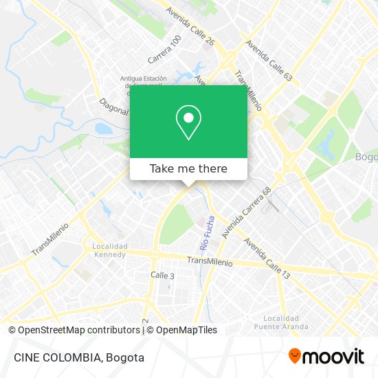 Mapa de CINE COLOMBIA