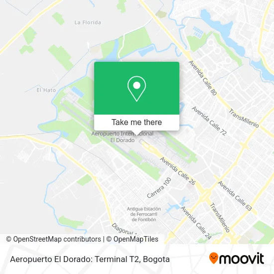 Mapa de Aeropuerto El Dorado: Terminal T2