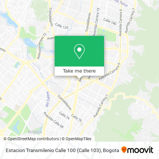 Mapa de Estacion Transmilenio Calle 100 (Calle 103)