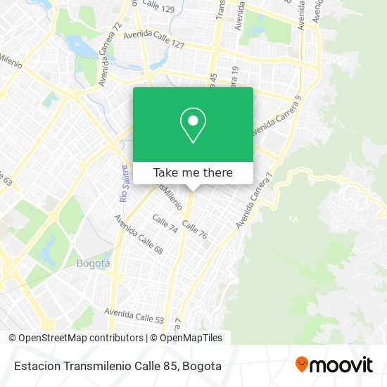 Mapa de Estacion Transmilenio Calle 85