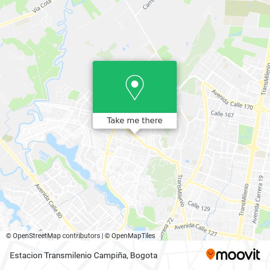 Estacion Transmilenio Campiña map