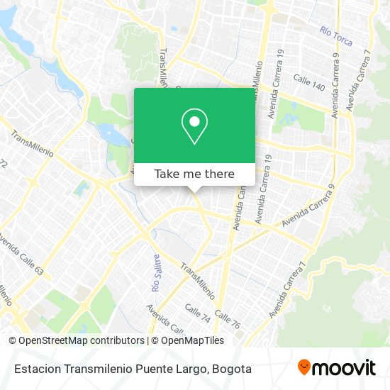 Mapa de Estacion Transmilenio Puente Largo