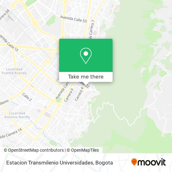 Estacion Transmilenio Universidades map