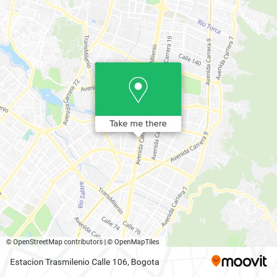 Estacion Trasmilenio Calle 106 map