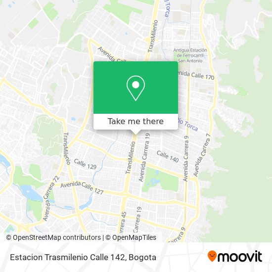 Estacion Trasmilenio Calle 142 map