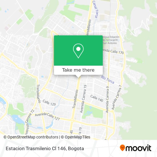 Estacion Trasmilenio Cl 146 map