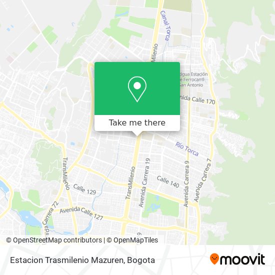 Estacion Trasmilenio Mazuren map