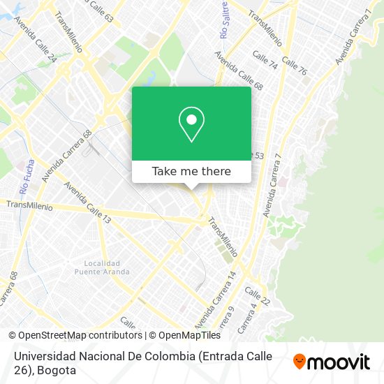 Universidad Nacional De Colombia (Entrada Calle 26) map