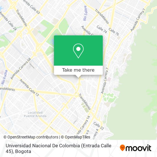 Universidad Nacional De Colombia (Entrada Calle 45) map