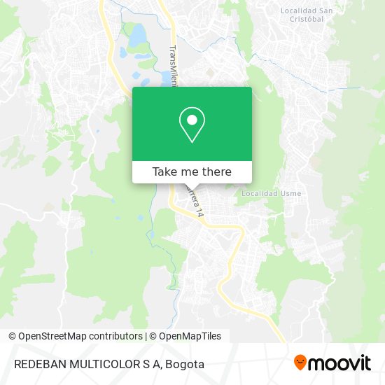 Mapa de REDEBAN MULTICOLOR S A