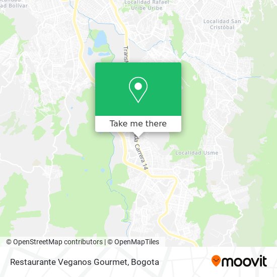 Mapa de Restaurante Veganos Gourmet