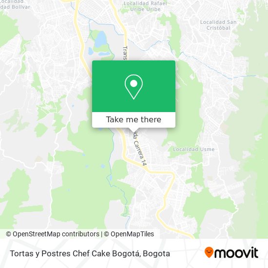 Tortas y Postres Chef Cake Bogotá map
