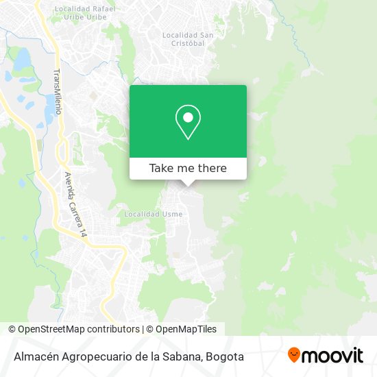 Almacén Agropecuario de la Sabana map