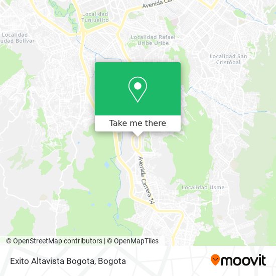 Exito Altavista Bogota map