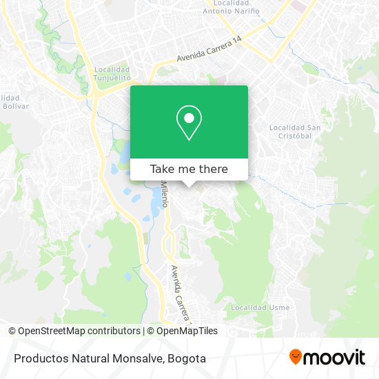 Productos Natural Monsalve map