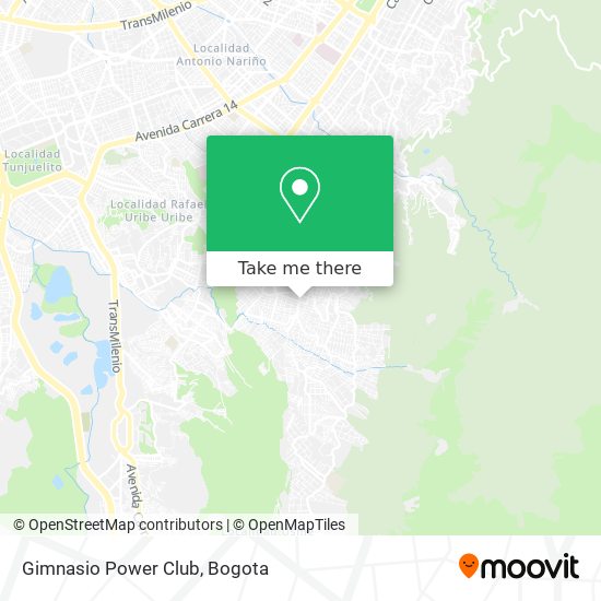 Mapa de Gimnasio Power Club