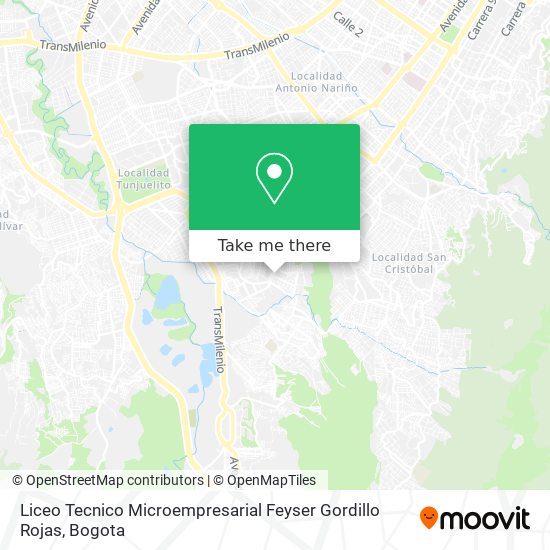 Mapa de Liceo Tecnico Microempresarial Feyser Gordillo Rojas